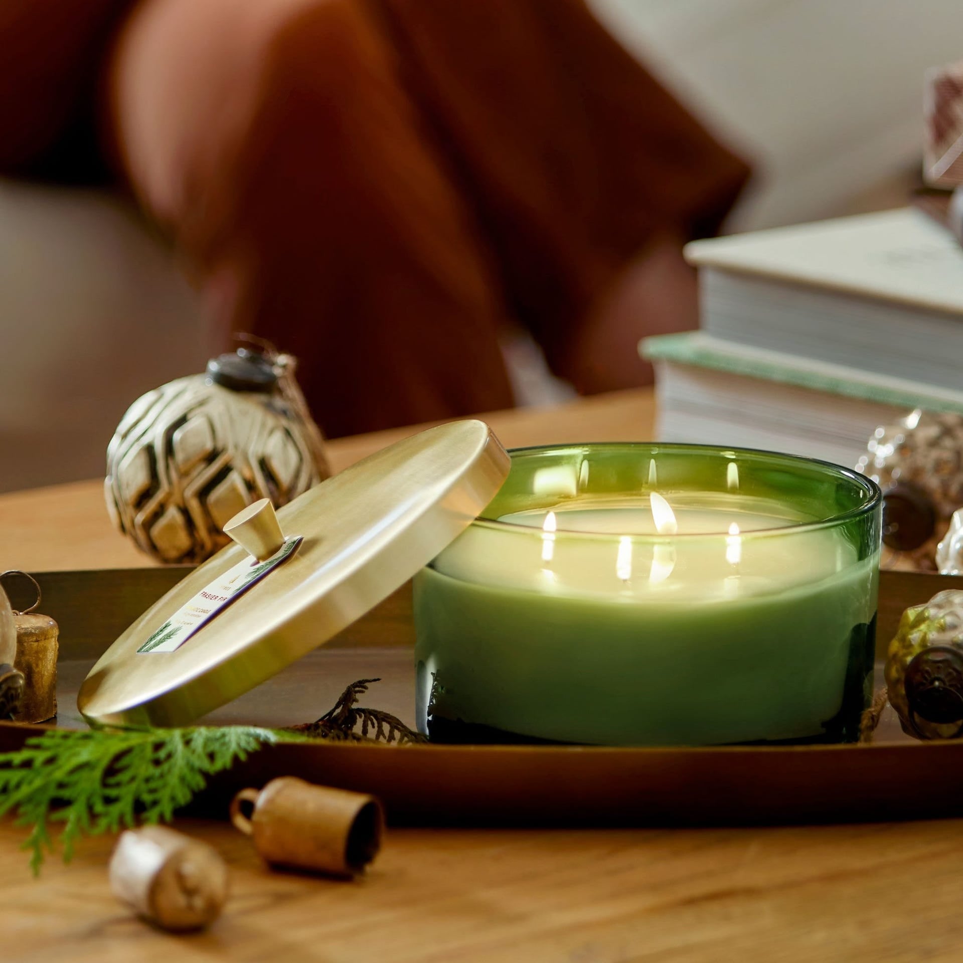 Thymes Frasier Fir Green 4-Wick, 21oz