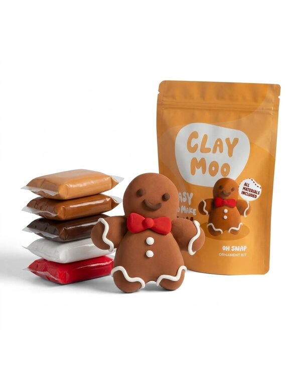 Clay Moo Gingerbread Ornament Clay Kit