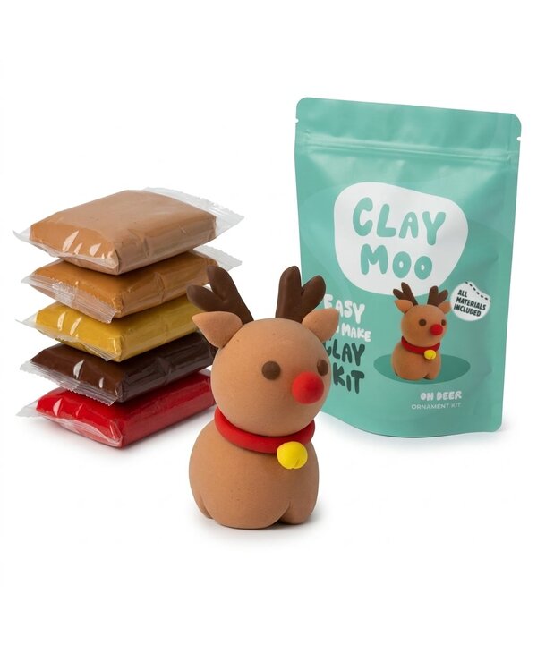 Clay Moo Reindeer Ornament Clay Kit