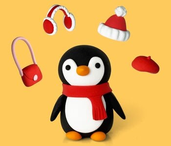 Penguin Ornament Clay Kit