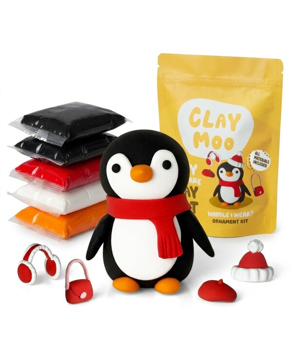 Clay Moo Penguin Ornament Clay Kit