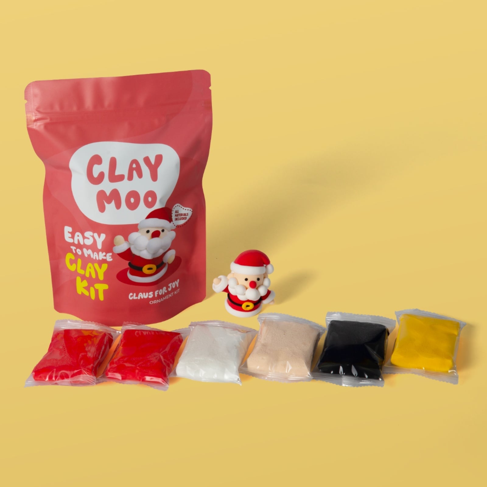 Clay Moo Santa Ornament Clay Kit