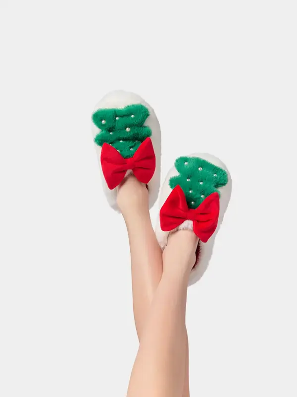 Shiraleah Christmas Tree Slippers