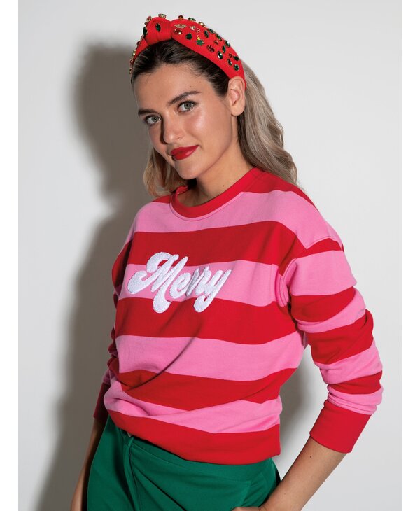Shiraleah Merry Stripe Classic Sweatshirt
