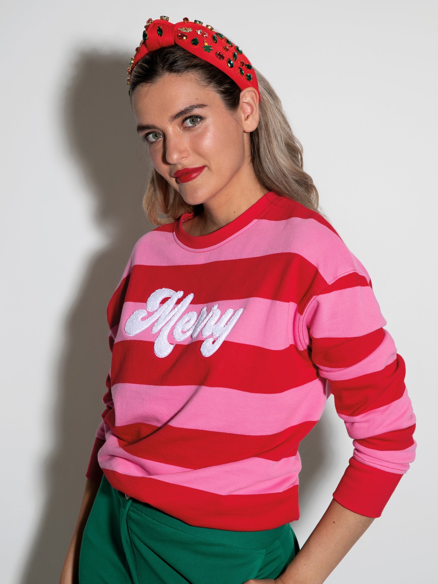 Shiraleah Merry Stripe Classic Sweatshirt