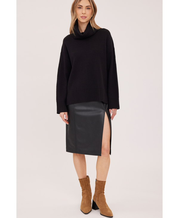 Gentle Fawn Lydia Faux Leather Midi Skirt