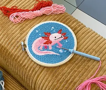 Axolotl Punch Needle