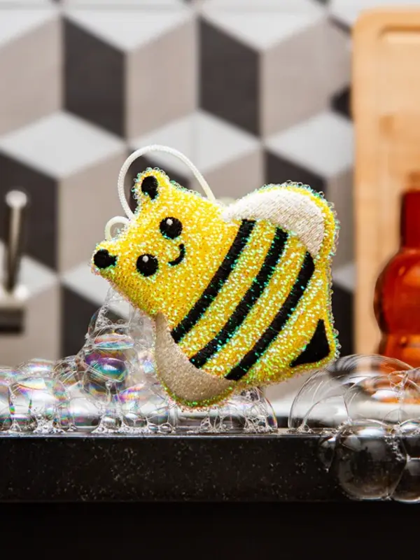 KIKKERLAND Bee Scrub Sponge