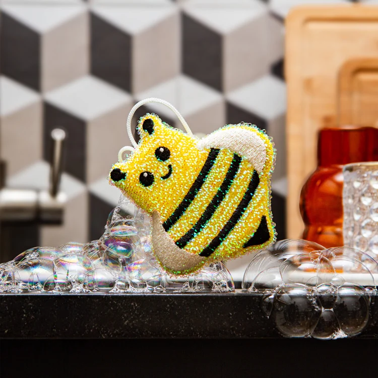 KIKKERLAND Bee Scrub Sponge