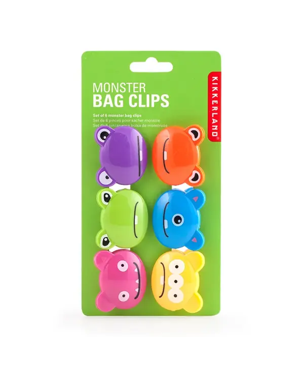 KIKKERLAND Crazy Monsters Bag Clips