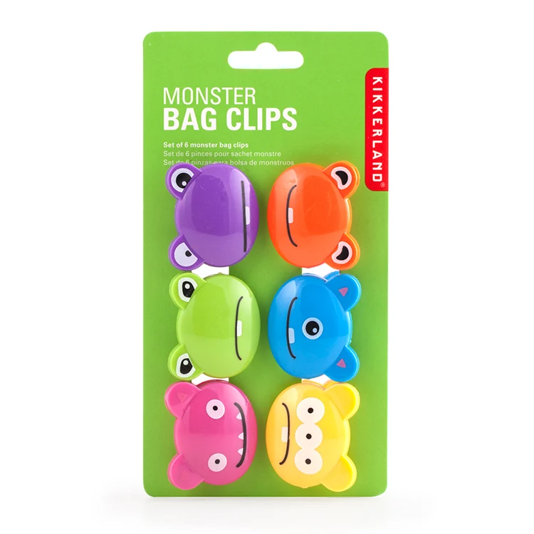 KIKKERLAND Crazy Monsters Bag Clips