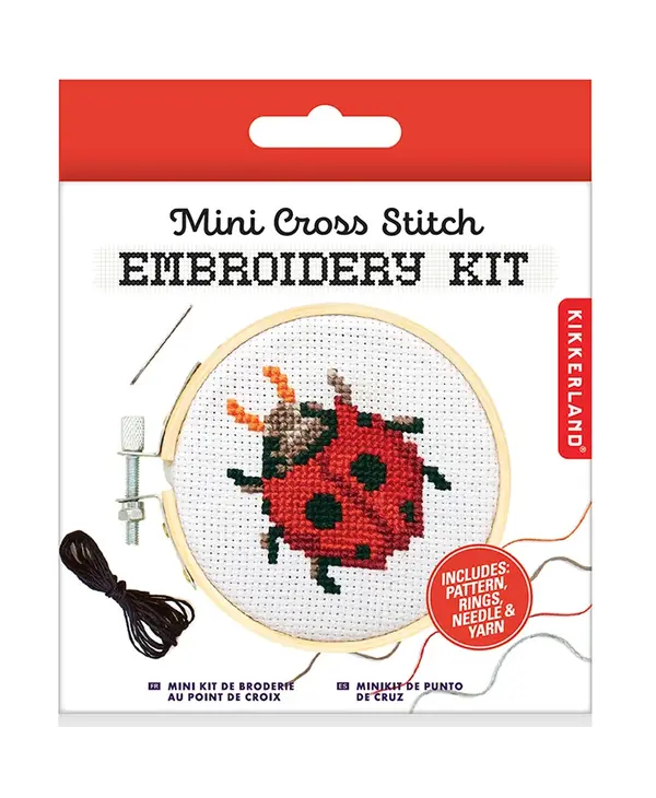 KIKKERLAND Ladybug Mini Cross Stitch Cross Kit