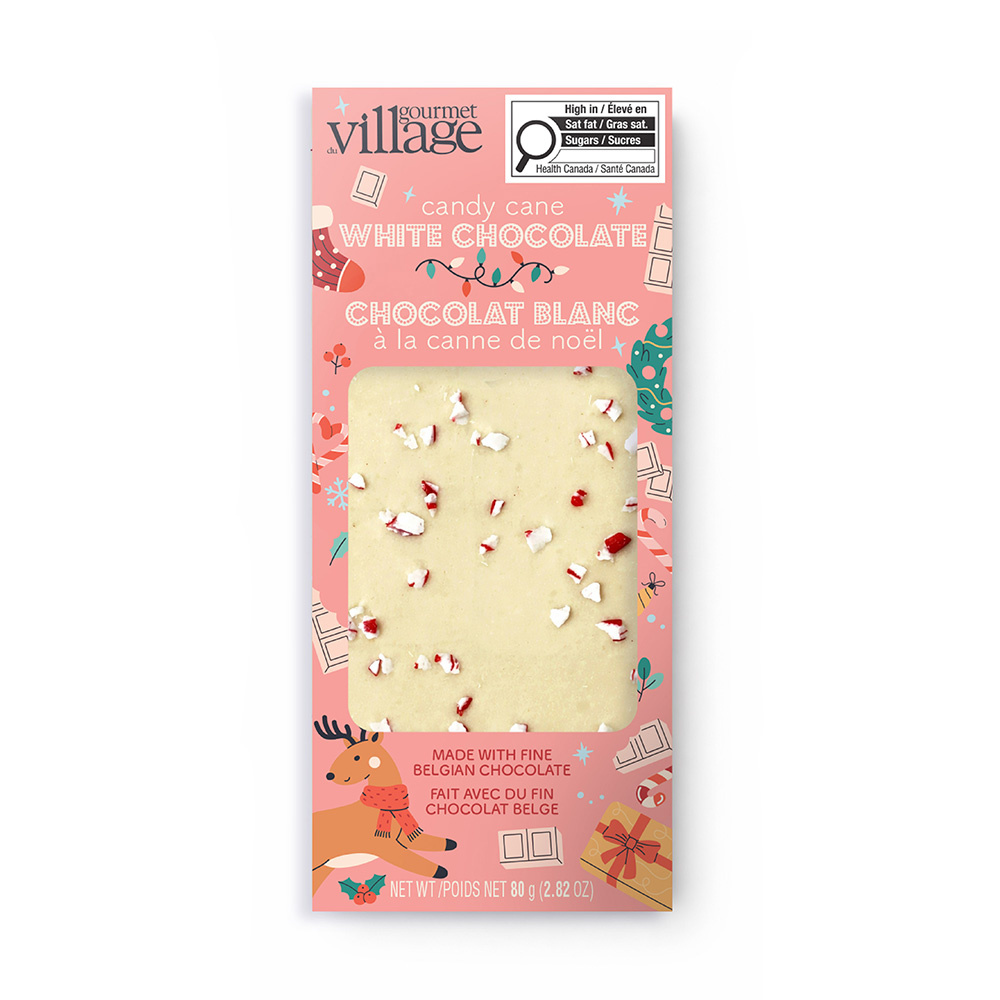 GOURMET VILLAGE White Chocolate Candy Cane Chocolate Bar