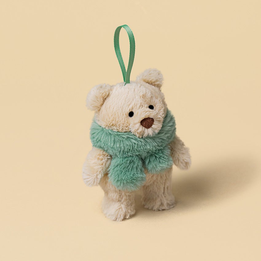 Jellycat Inc. Bartholomew Bear Jr. Winter Warmer Decoration