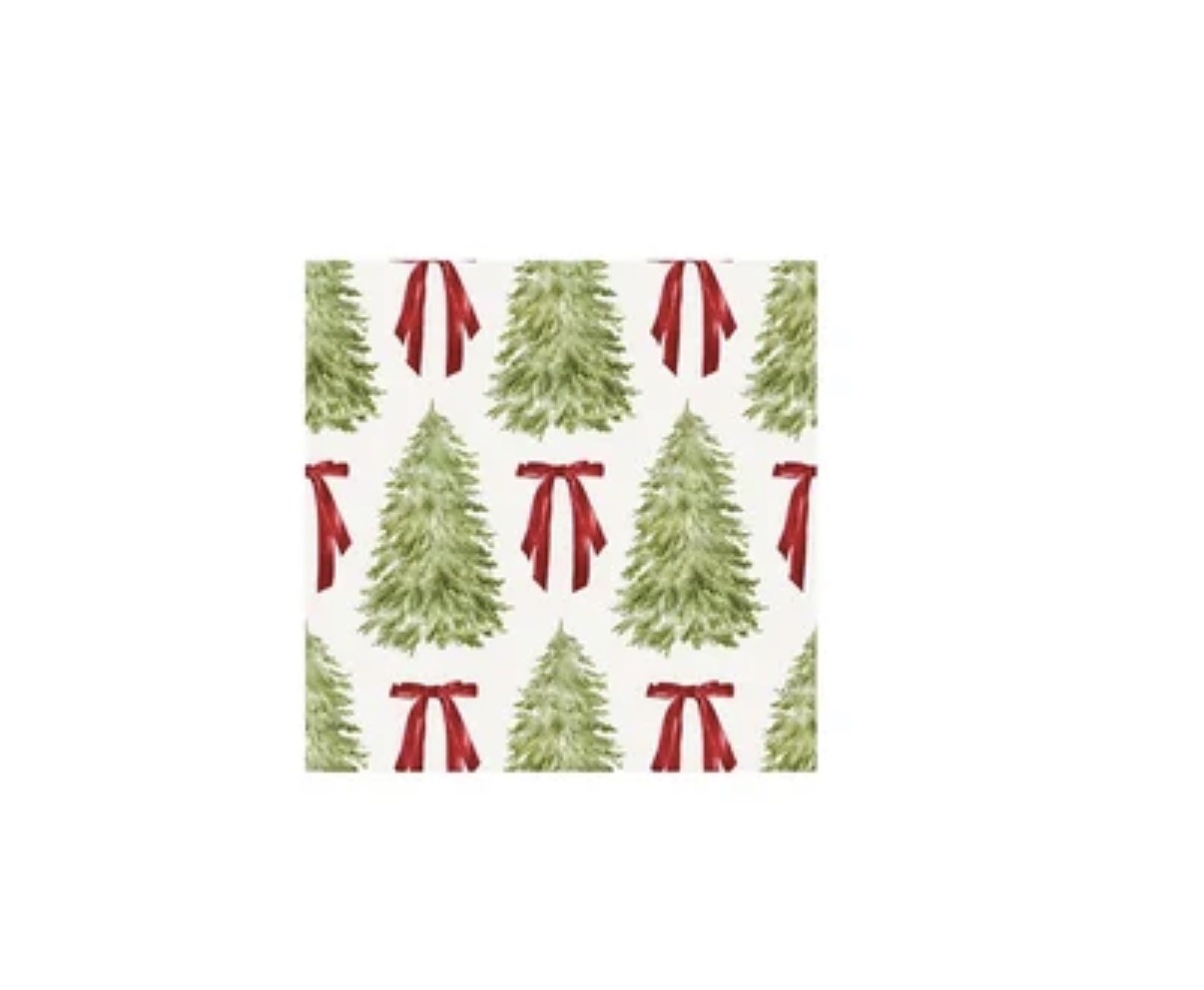 Harman Tree With Bows Cocktail Napkin