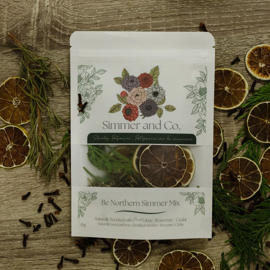 Simmer and Co Natural Aroma Be Northern Simmer Pot Mix, Natural Wooded Citrus Aroma