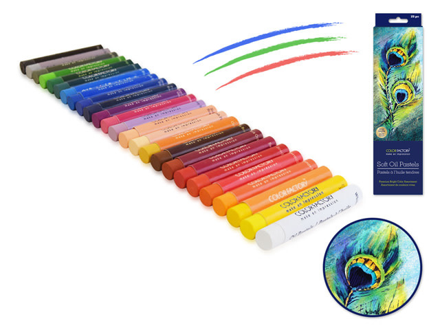 Ultra Soft Oil Pastels Bright Colour Assortment 25 pack