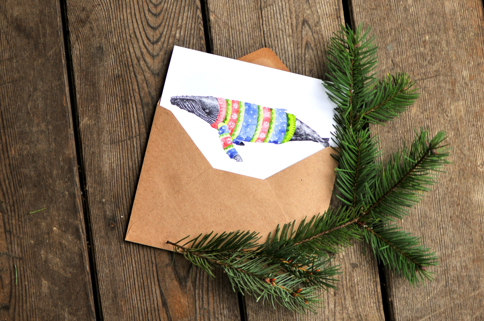 Art Card - Winter Whale - Humpback
