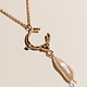 Pamela Card Necklace - Springtime Allegory 24K & Pearl