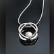 Chi's Creations Necklace - Double Balance Ring Slider w/ White Pearl