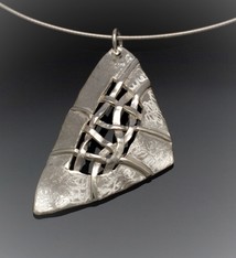Chi's Creations Necklace - Woven Scribble Soft Triangle