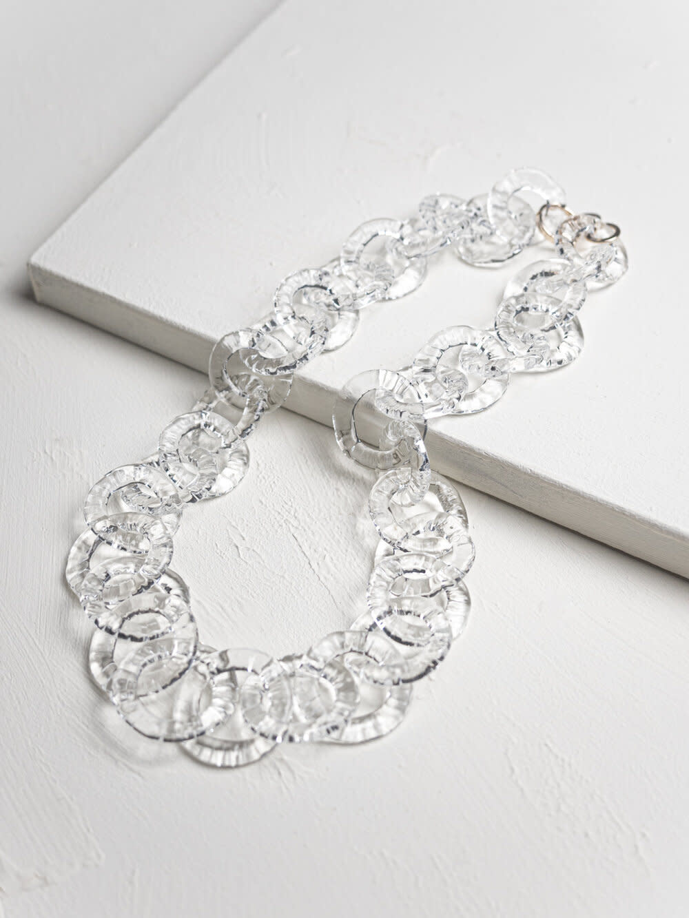 Minori Takagi Necklace - Circle Chain - Clear Glass