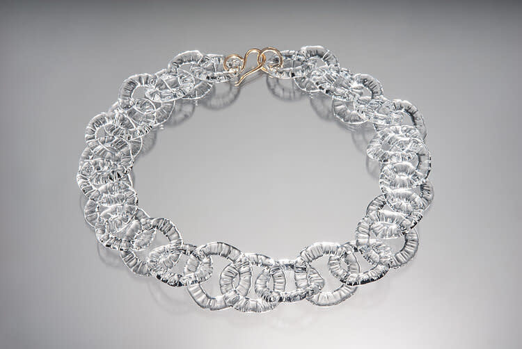 Minori Takagi Necklace - Circle Chain - Clear Glass