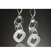 Minori Takagi Earrings - Chain - Sandblasted - White