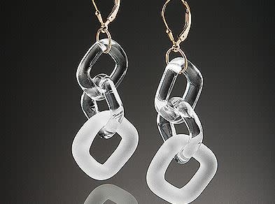 Minori Takagi Earrings - Chain - Sandblasted - White