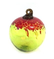 Warthog Glassworks - Ted Jolda Ornament - Red & Green Apple