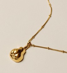 Pamela Card Necklace - Forbidden Fruit - 24K Gold Plated