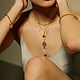 Pamela Card Necklace - Forbidden Fruit - 24K Gold Plated - 16"