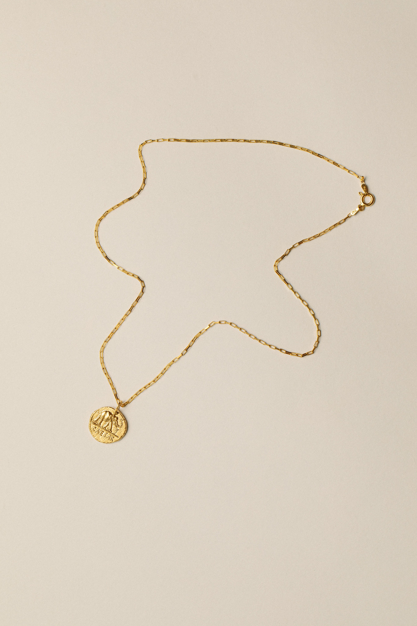 Pamela Card Necklace - Elephant Gallant - 24K Gold Plated