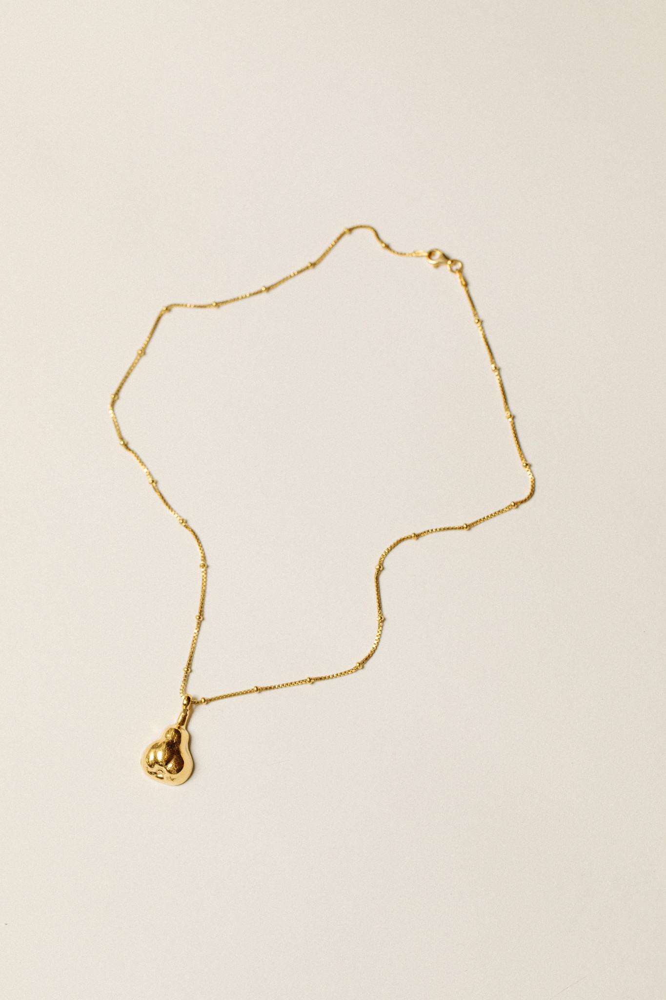 Pamela Card Necklace - Forbidden Fruit - 24K Gold Plated - 16"