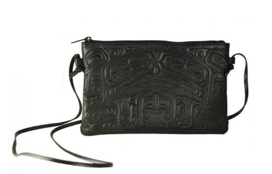 Bear Box Crossbody Bag - Black Leather