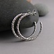 Mikel Grant Jewelry Earrings - Open Hoop Studs -  Sterling Silver Sparkle
