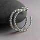 Mikel Grant Jewelry Earrings - Open Hoop Studs Sterling Silver Bead