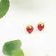 Minori Takagi Earrings Fruit - Strawberry Red