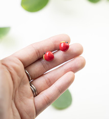 Minori Takagi Earrings Fruit - Red Apple