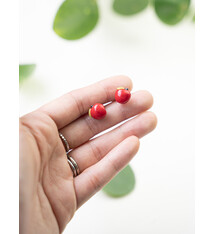 Minori Takagi Earrings Fruit - Red Apple