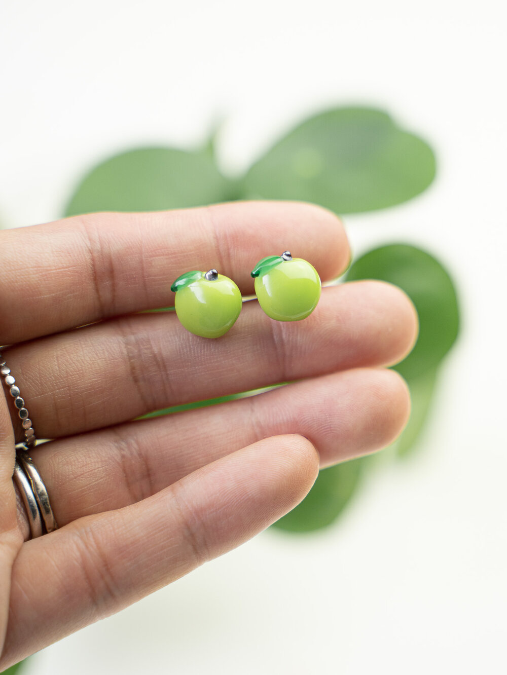 Minori Takagi Earrings Fruit - Green Apple