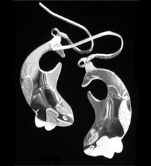 Wren Silverworks - Stuart Duncan - CCBC Earrings - Orca