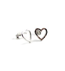 Mikel Grant Jewelry Earrings - Open Heart Studs - Sterling Silver