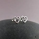 Mikel Grant Jewelry Earrings - Open Heart Studs - Sterling Silver