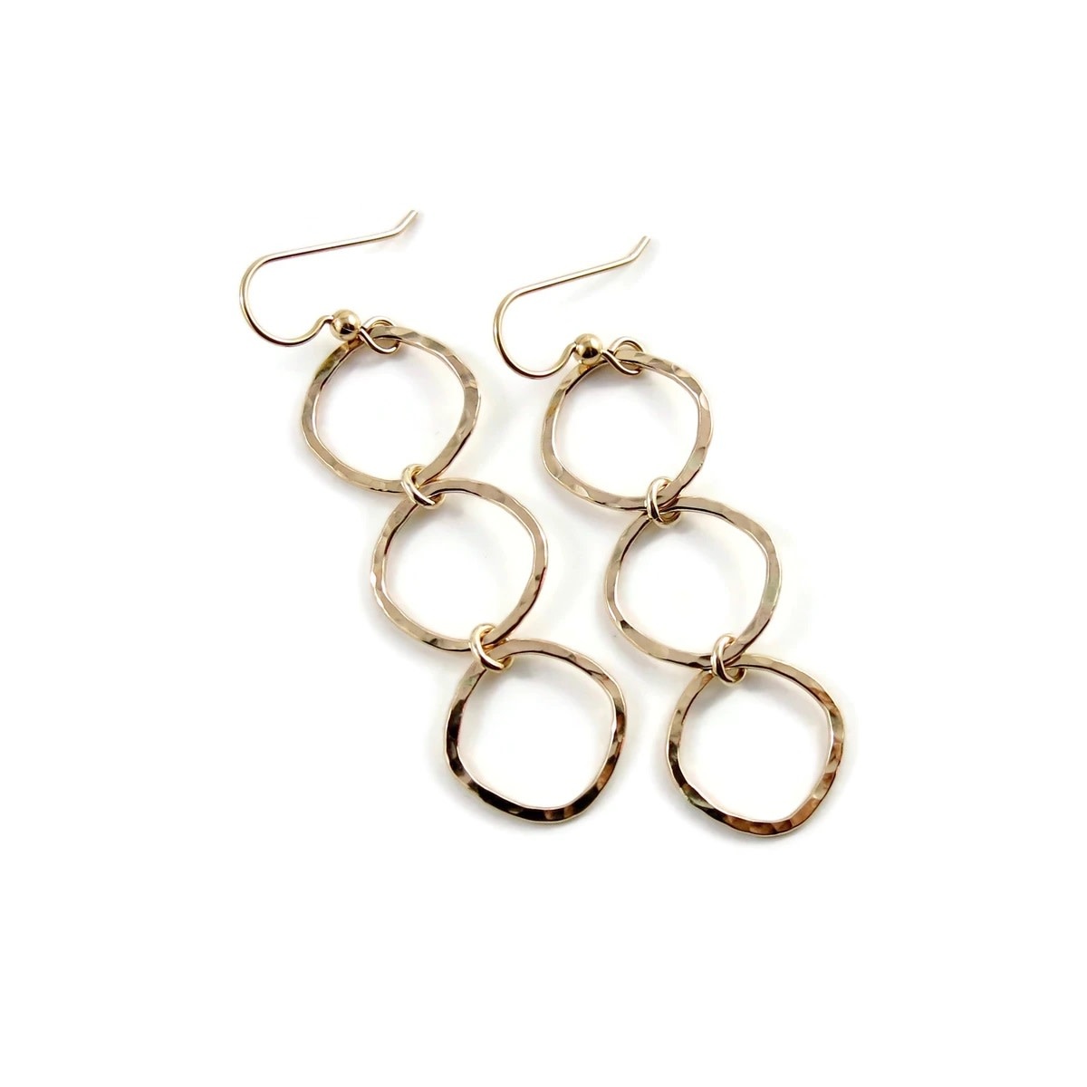 Mikel Grant Jewelry Soft Square Trio Drop Earrings