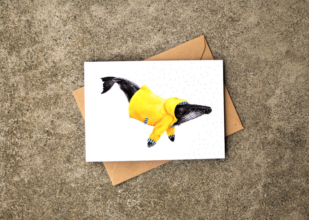 Natasha van Netten Art Card - Wet Coast Humpback