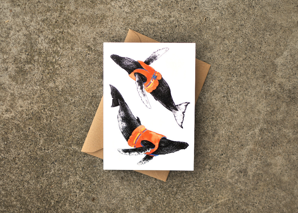 Natasha van Netten Art Card - Life Preserver Humpback