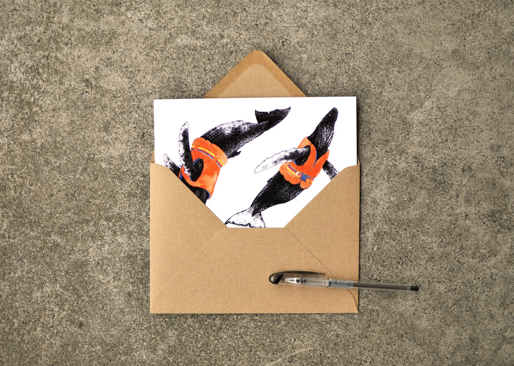 Natasha van Netten Art Card - Life Preserver Humpback
