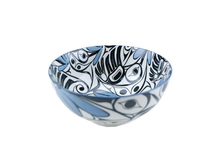 Bill Helin Hummingbird Large Bowl Blue