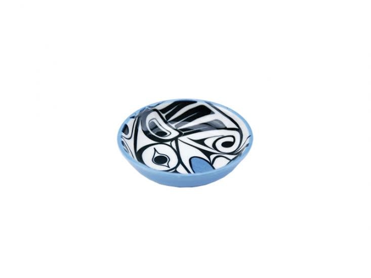 Bill Helin Hummingbird Small Dish Blue